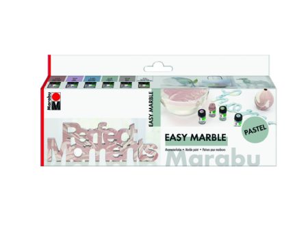 easy marble set pastelnih boja marabu